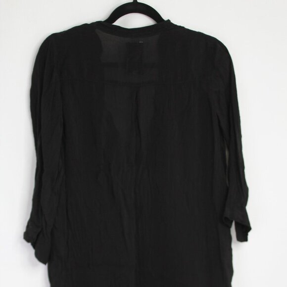 Johnny Was Black Boho V-Neck Embroidered Tunic Blouse Size Small - Picture 5 of 9